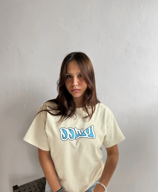 Graffiti box Tee vanilla